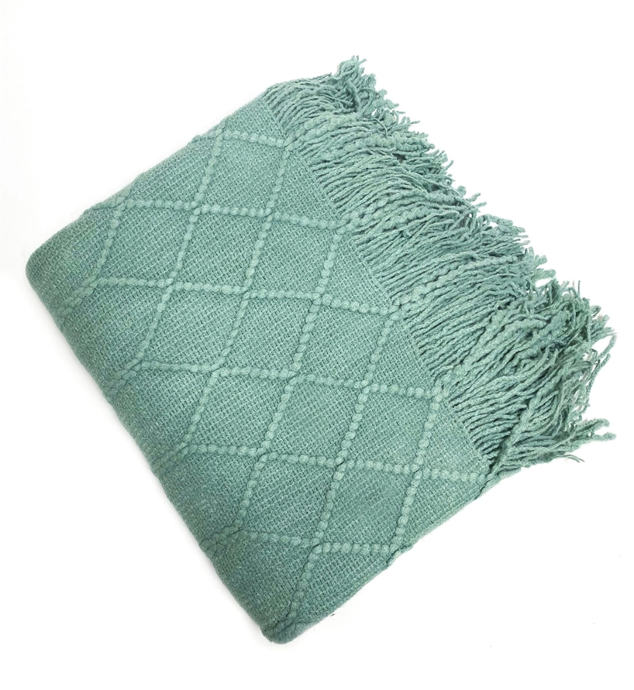 Rhombus Diamond Knit Throw