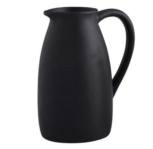 Black Ceramic Pitcher