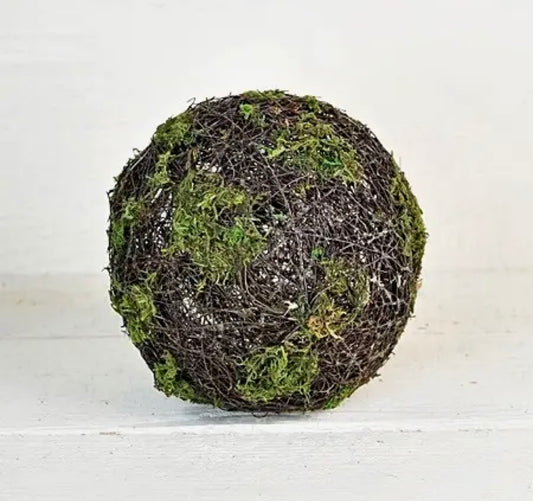 6in Mossy Rattan Twig Ball