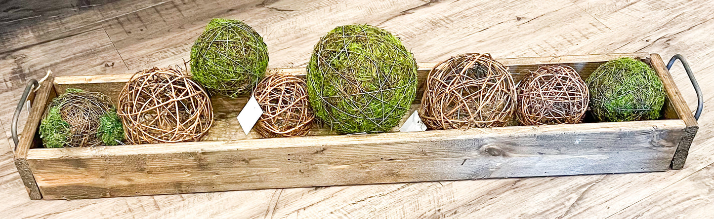 6in Mossy Rattan Twig Ball