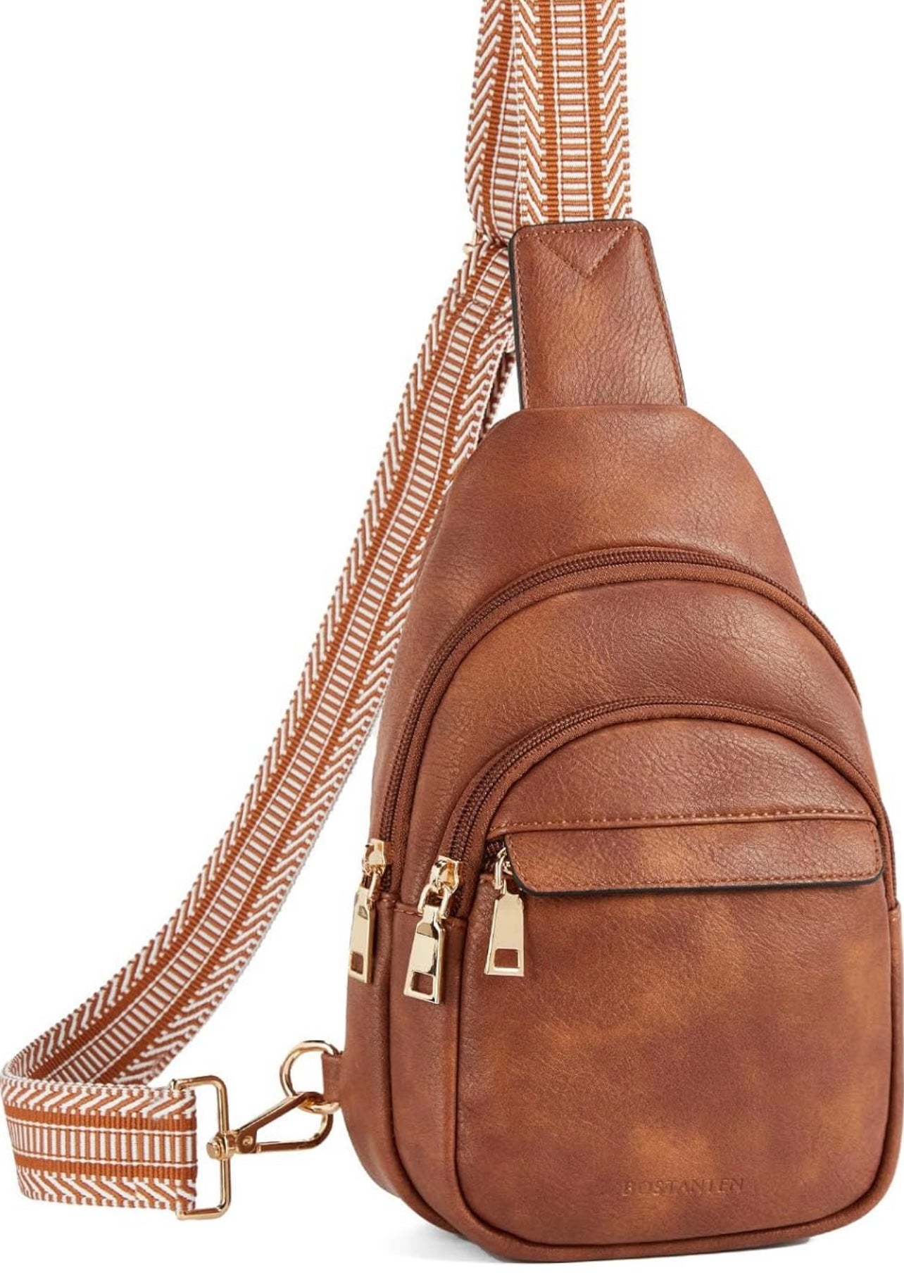 Faux Leather Sling  Bag