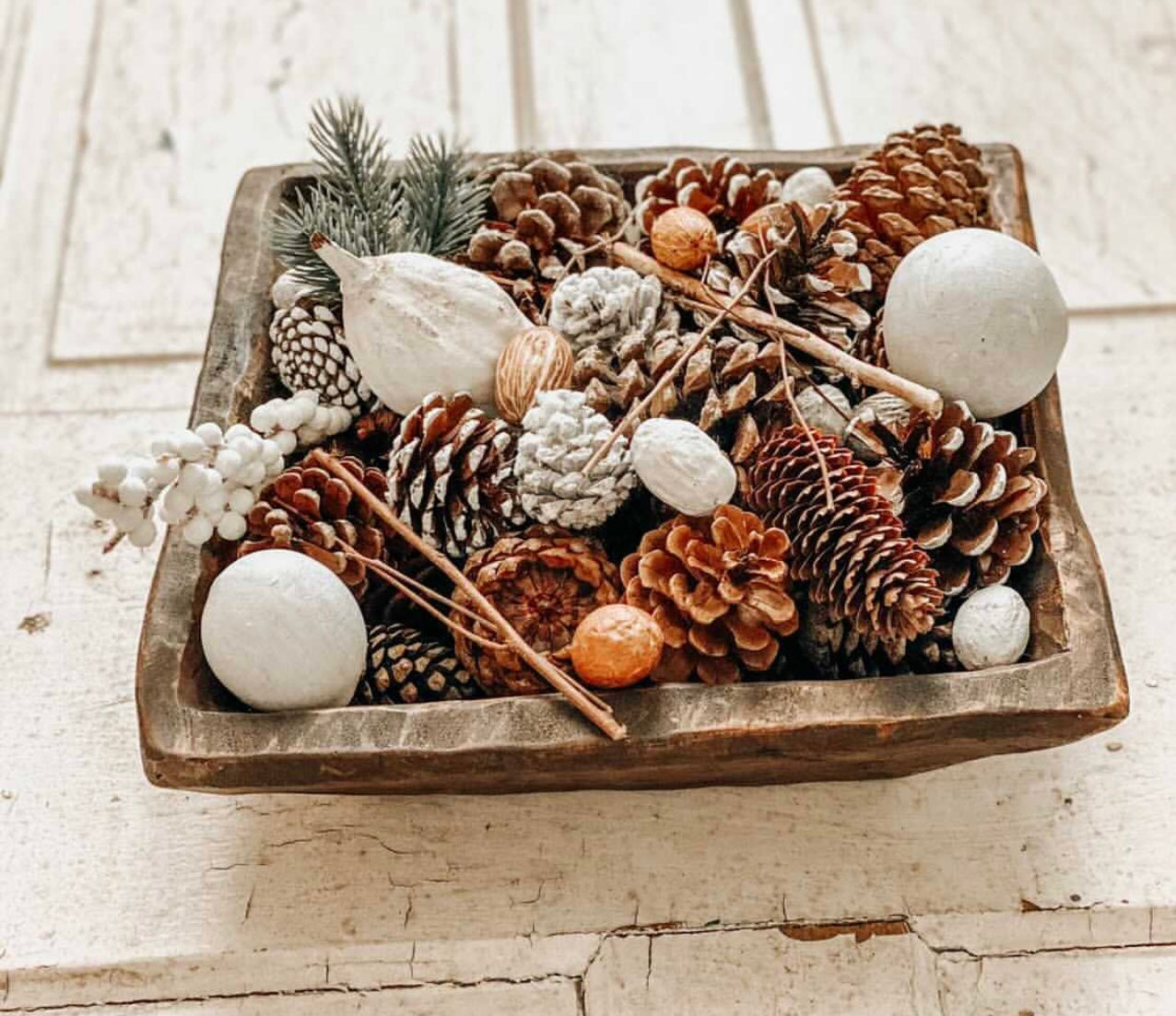 Square Wooden Dough Bowl